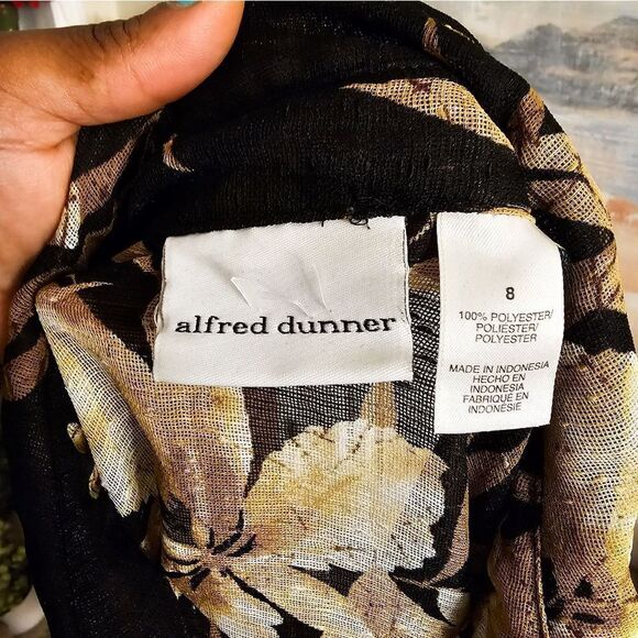 VTG Alfred Dunner Sheer Multi Floral Shirt. - Picture 4 of 14